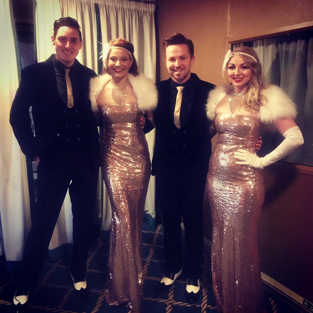 AVelvetAffair's tweet photo. Due to lack of signal, here’s a late day 6! 😉
Such an amazing time performing for two wonderful audiences last night!! 
Thank you for having us Black Watch!! X
#12daysofvelvet #day6 #ships #cruise #guestents #vocalharmonygroup #singers #corporate https://t.co/flMIOwC6fT