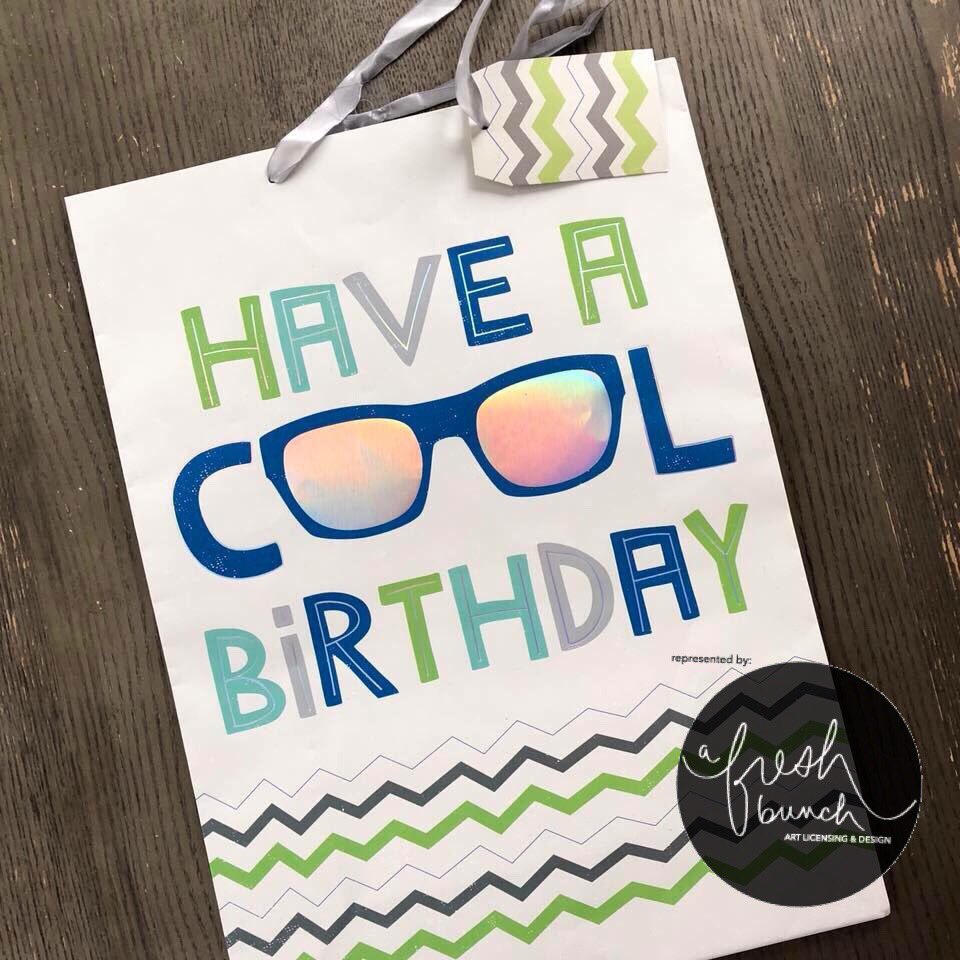 luckidney's tweet photo. Happy to see a product sample for a birthday gift bag I designed in 2016. #artlicensing #afreshbunch #giftbags #coolbirthday #womenwhocreate #createeveryday #lucindakidneyillustration
https://t.co/iHKr4DNUHT https://t.co/GnM2L6eyPx