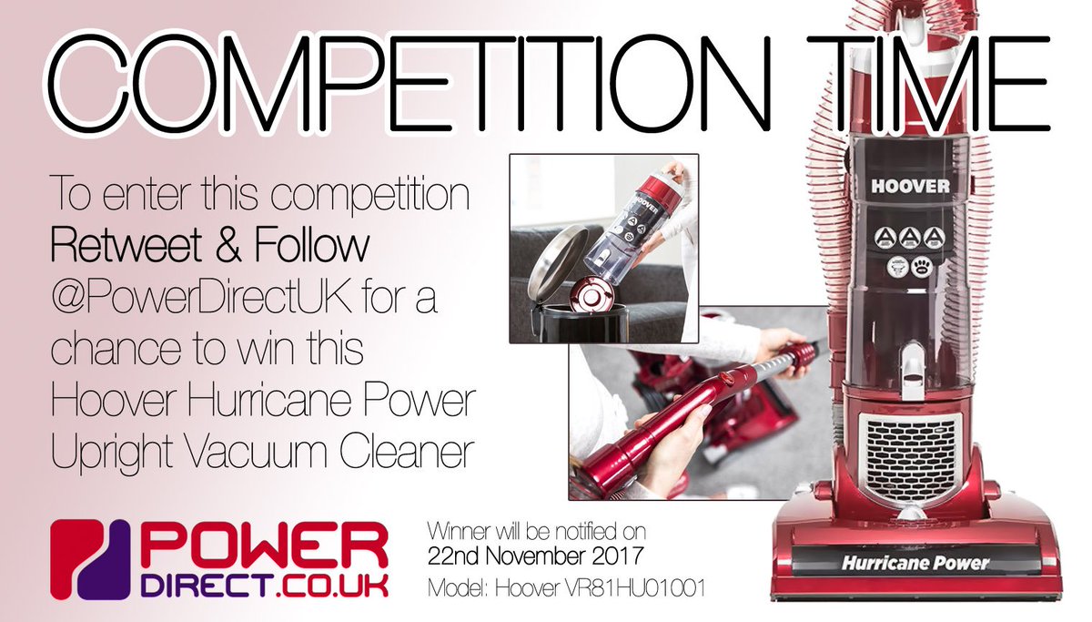 #MondayMotivation! Enter our #Free #Competition #Giveaway for a Chance to #Win a Hoover Upright Vacuum Cleaner. #RT &amp; #Follow <a href="/PowerDirectUK/">Power Direct</a>