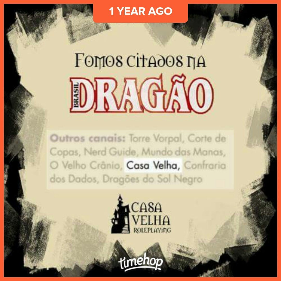 casavelharpg's tweet photo. Em Novembro de 2017, com 2 meses de existência, fomos citados numa matéria da Dragão Brasil n°113. Um dos dias mais felizes do nosso #ano1!

Muito obrigado a todos vcs que nos assistem, apoiam, divulgam. É uma honra jogarmos juntos!

Vamos em frente que o #ano2 está só começando! https://t.co/JmiP7urxw1