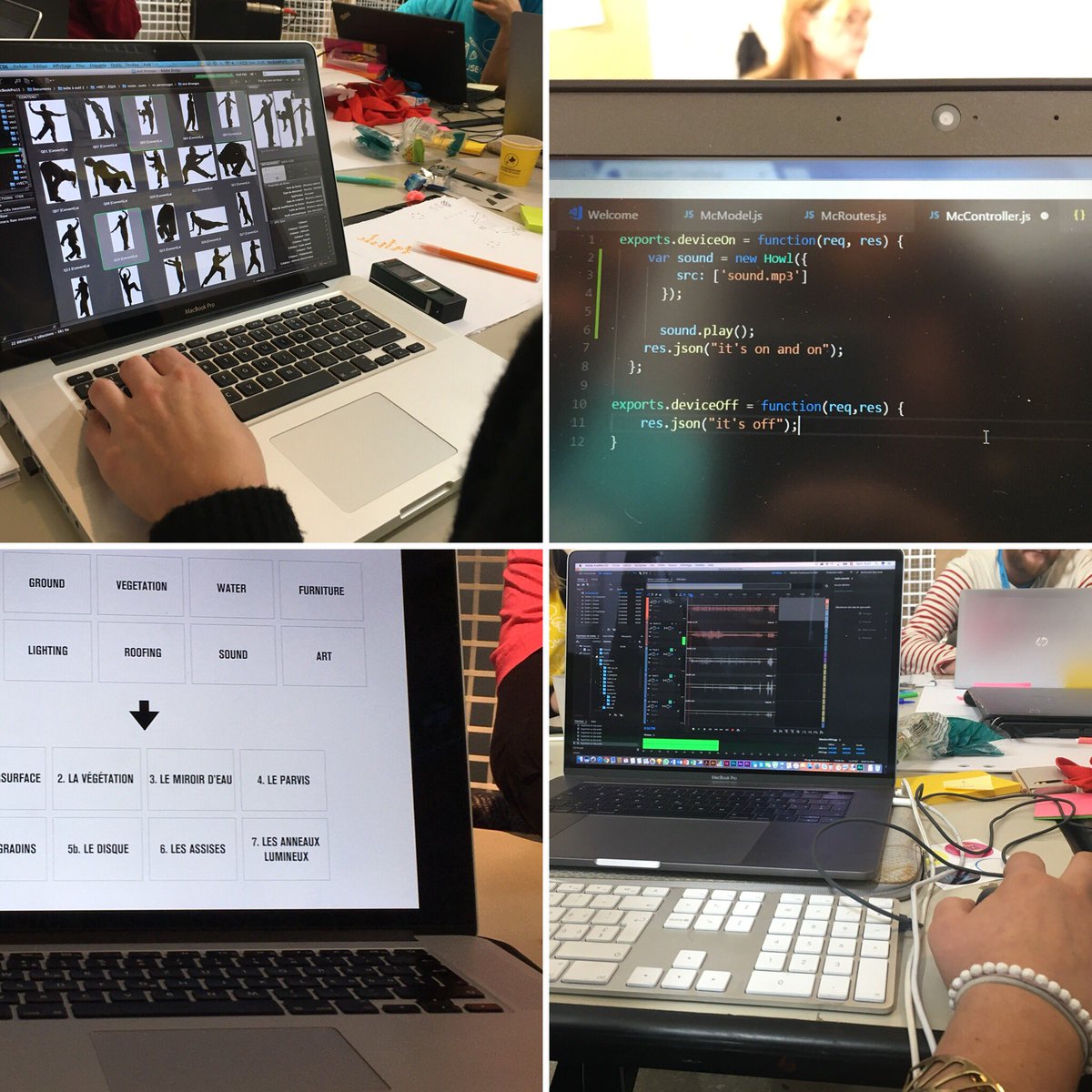 mmerocknroll's tweet photo. #Museomix, c’est tout l’art d’associer différentes compétences. La preuve en image: saurez-vous reconnaître le codeur, la graphiste, la monteuse et le médiateur? #MxArtlab #CosyPlace https://t.co/iaJ9K32ppL