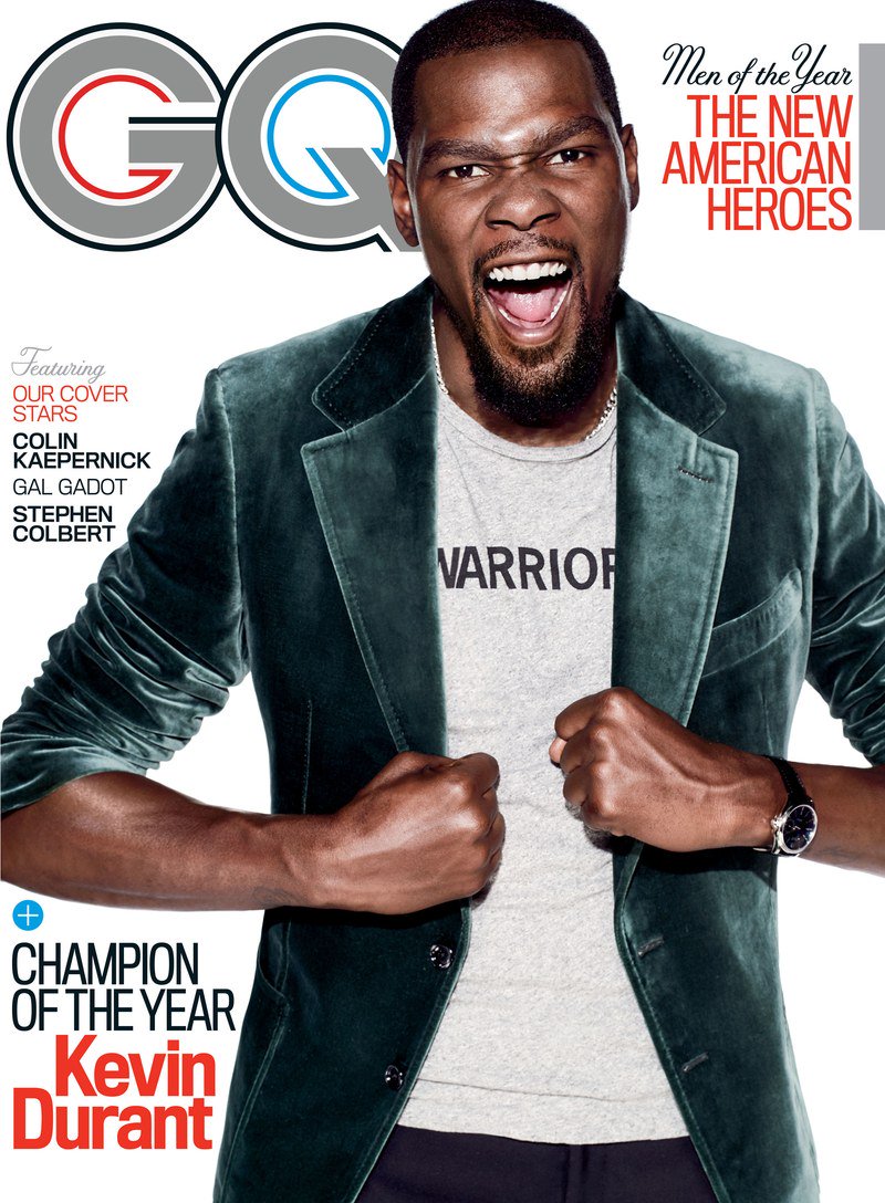 GQMagazine's tweet image. Announcing GQ's Men (and Woman) of the Year 2017: @Kaepernick7, @StephenAtHome, @GalGadot, and @KDTrey5 gq.mn/mj1CANX