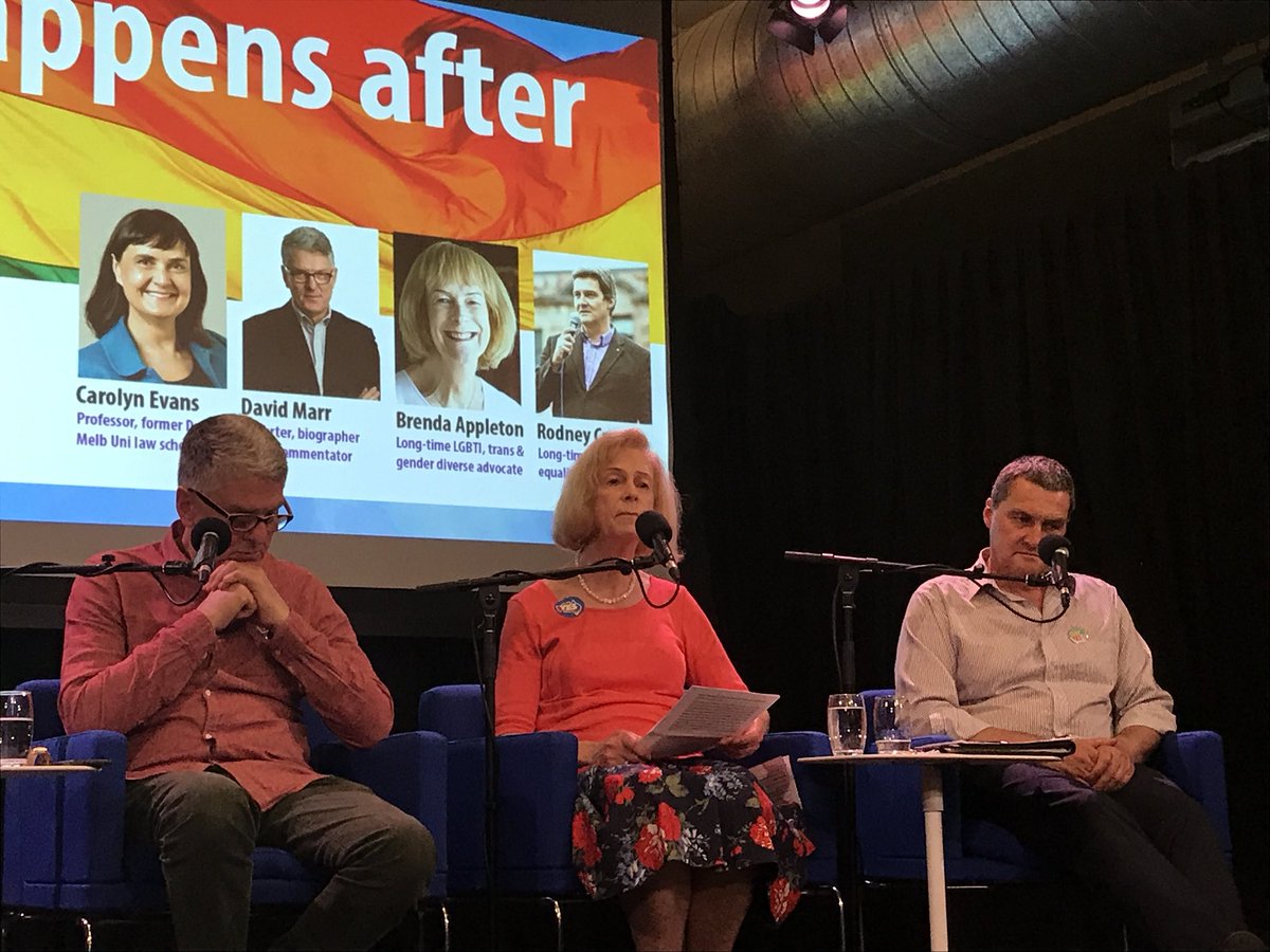 RainbowFamVic's tweet photo. An incredibly moving contribution by Brenda Appleton @TransGenderVic @wheelercentre #afteryes https://t.co/XdKMTK2vQo