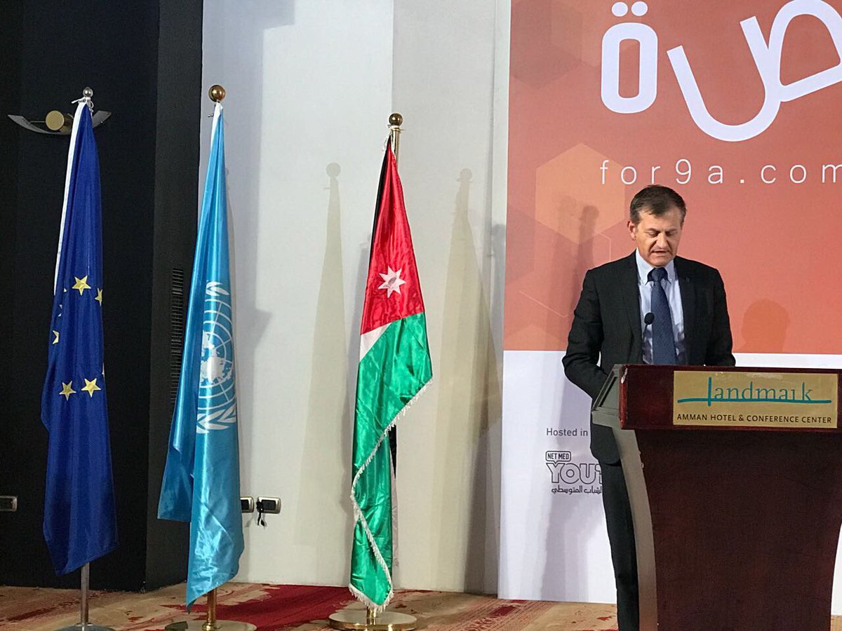 AndreaFontanaEU's tweet photo. 🇪🇺الإتحاد الأوروبي و 🇯🇴الأردن شركاء في التعليم ، من حفل إطلاق الشراكة بين @FOR9Acom و وزارة التعليم @OmarRazzaz و @UNESCOJordan ضمن برنامج شبكات الشباب المتوسطي #netmedyouth https://t.co/1ShmsnlcdM
