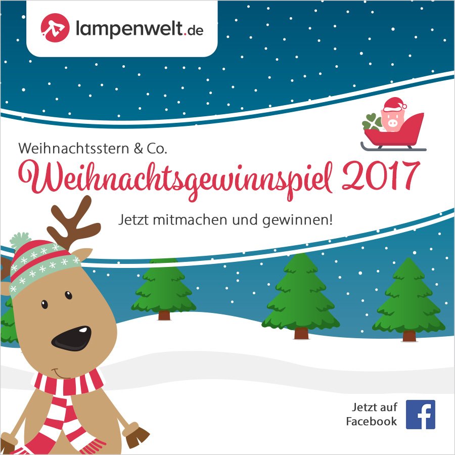 Die 2. Runde unseres Weihnachtsgewinnspiels 2017 auf Facebook hat begonnen 🎅 ! Stimme in dieser Runde für deinen Lieblings-Lichterbogen/Schwibbogen ab: facebook.com/lampenweltde/p… Viel Glück 🍀 ! #Gewinnspiel #Verlosung #gewinnen