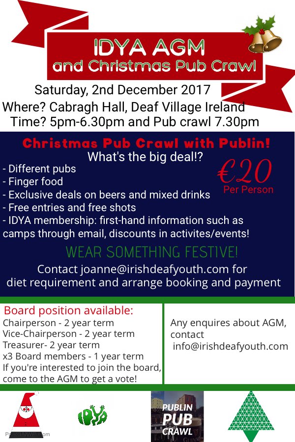 Deaf Village Ireland (@deafvillageirel) on Twitter photo If you're interested to tag along and you can find out from <a href="/IDYA/">Irish Deaf Youth</a> for some details :) If you're interested to tag along and you can find out from <a href="/IDYA/">Irish Deaf Youth</a> for some details :)