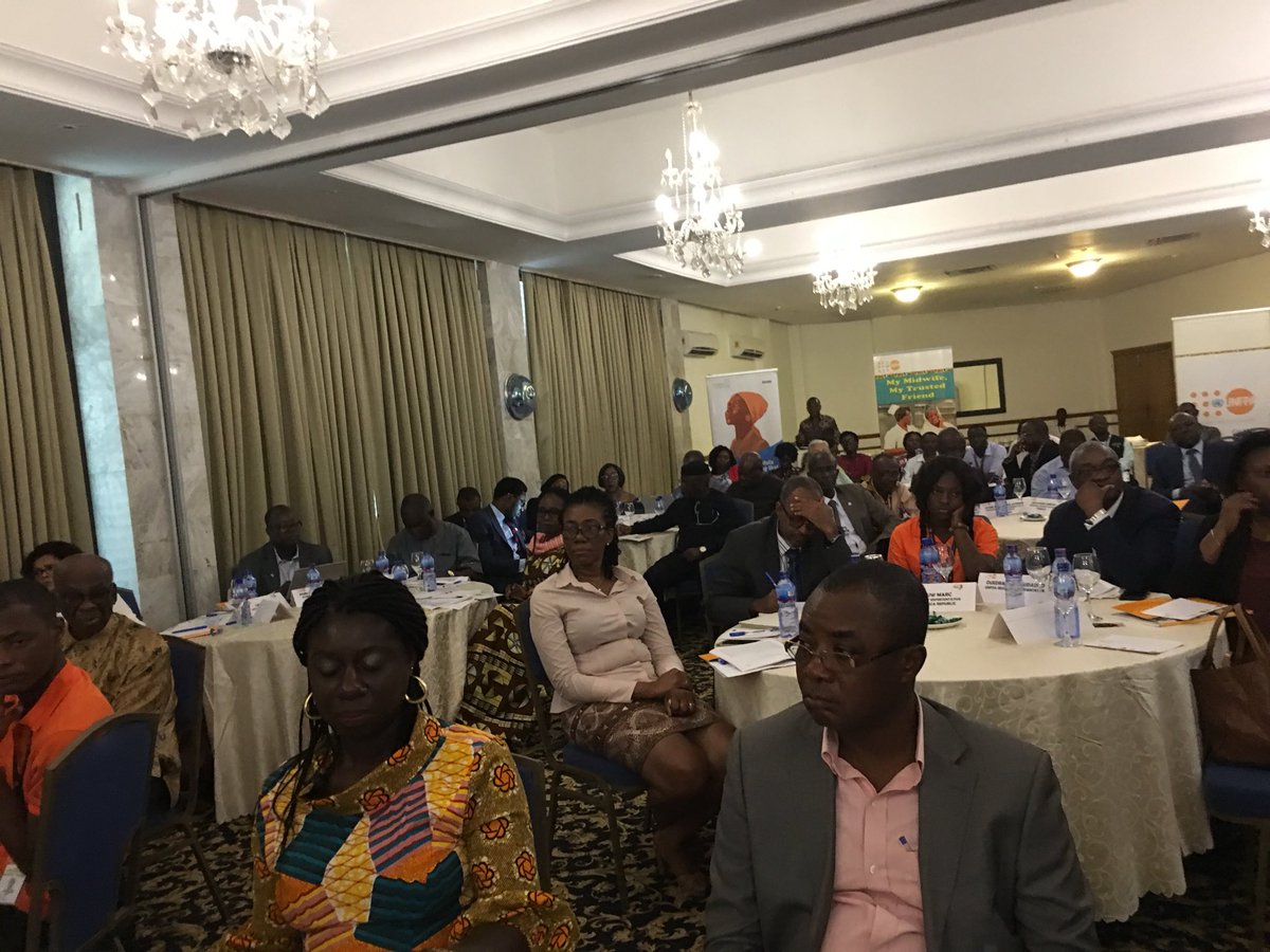 UNFPA_WCARO's tweet photo. Representative of the Ministry of Planning reads the opening/welcoming remarks of Ghana’s Minister of Planning, Prof. George Gyan-Baffour, as @UNFPA holds Regional Mgt Team meeting #RMT2017 https://t.co/Q5hTcCXuwS