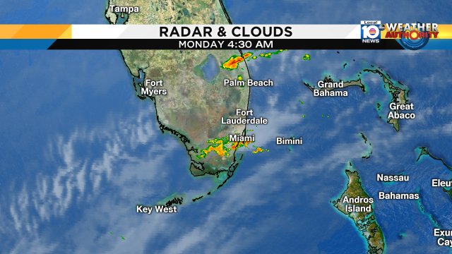 Showers and storms continue to move onshore across parts of SFLO. Grab the rain gear you may need it. https://t.co/wcrktkQJHN