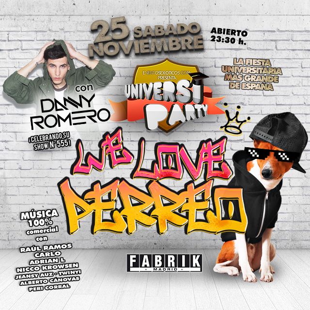 fabrikdiscoteca's tweet photo. Dale a "RT" y ven #gratis a Universiparty We Love Perreo !! #25N https://t.co/Ot5HxhToXN