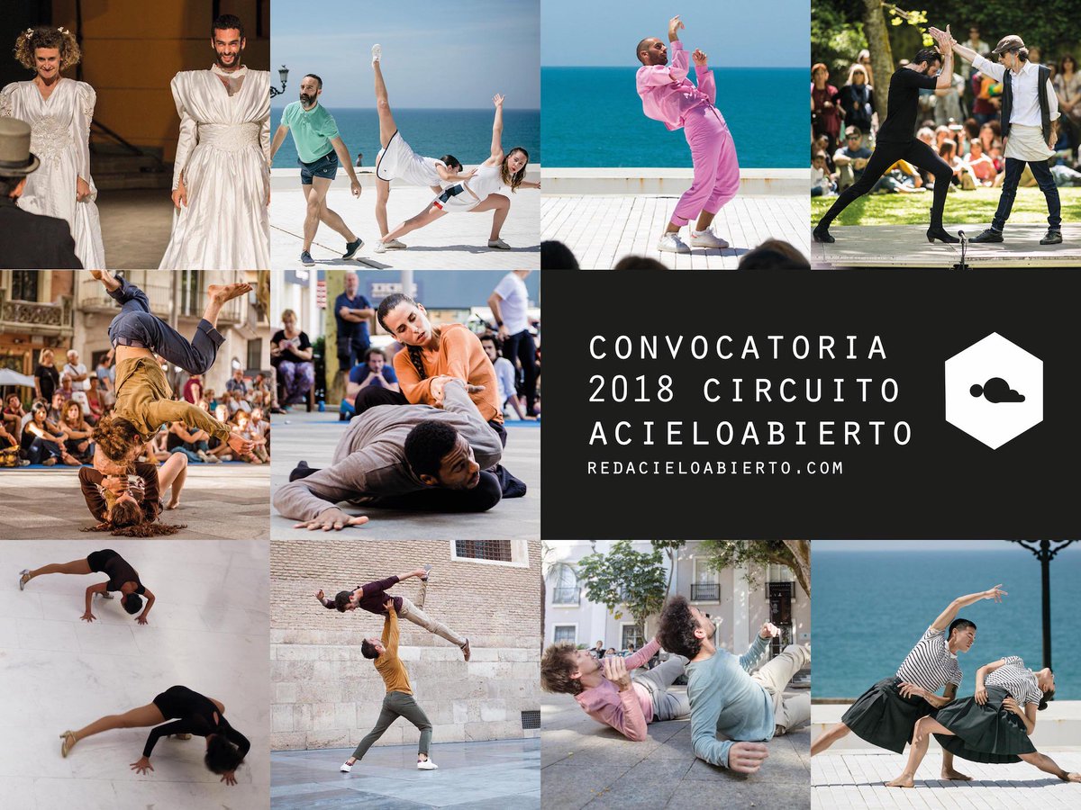 #Convocatoria de #CircuitoAcieloabierto 2018 para piezas de #danza contemporánea en espacio no convencional, abierta hasta el 15 de diciembre a las 20h ow.ly/oB3H30gxaii