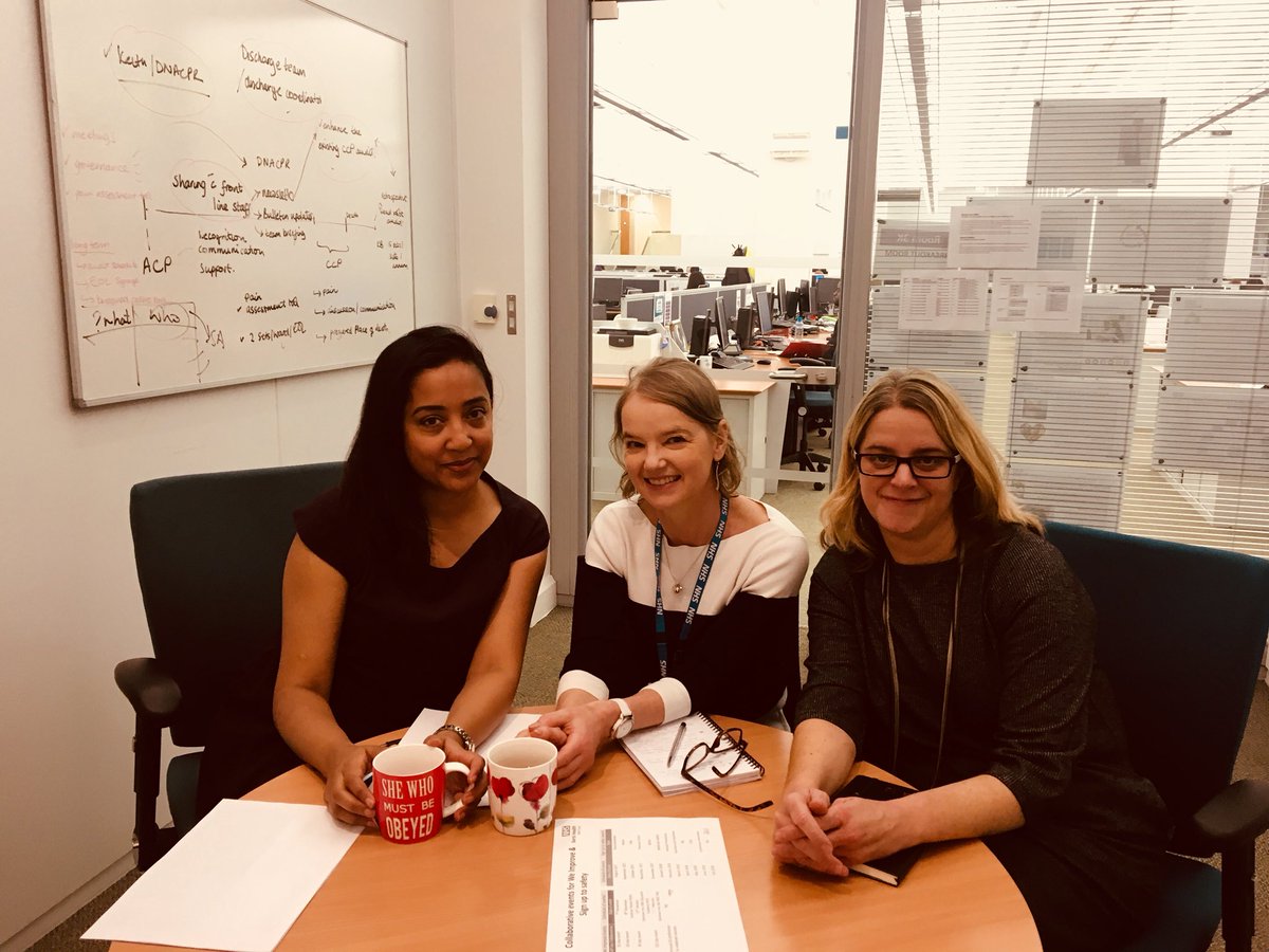 NHS_Sarah's tweet photo. Great start to #Fabchangeweek discussing initiatives to reduce pressure ulcers across @BartsHospital with our associate director of nursing Sam, and Jay and Debbie from the quality improvement team! https://t.co/wJEPgekEhe
