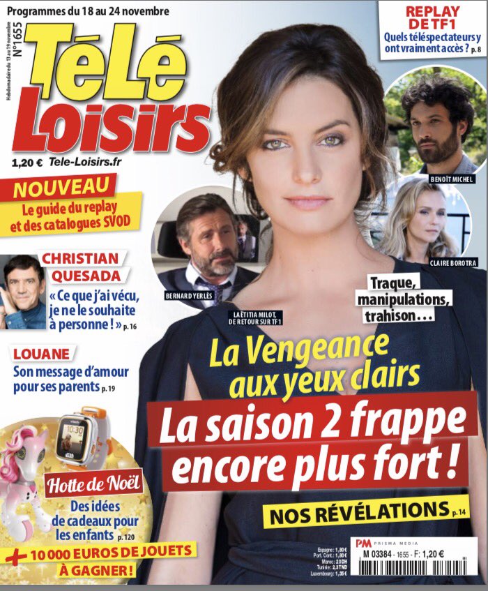 En couverture de <a href="/TeleLoisirs/">Tele-Loisirs.fr</a> retrouvez <a href="/LMilotOfficiel/">Laetitia MILOT</a> pour #LaVengeanceAuxYeuxClairs2 + une interview coup de poing de Christian Quesada