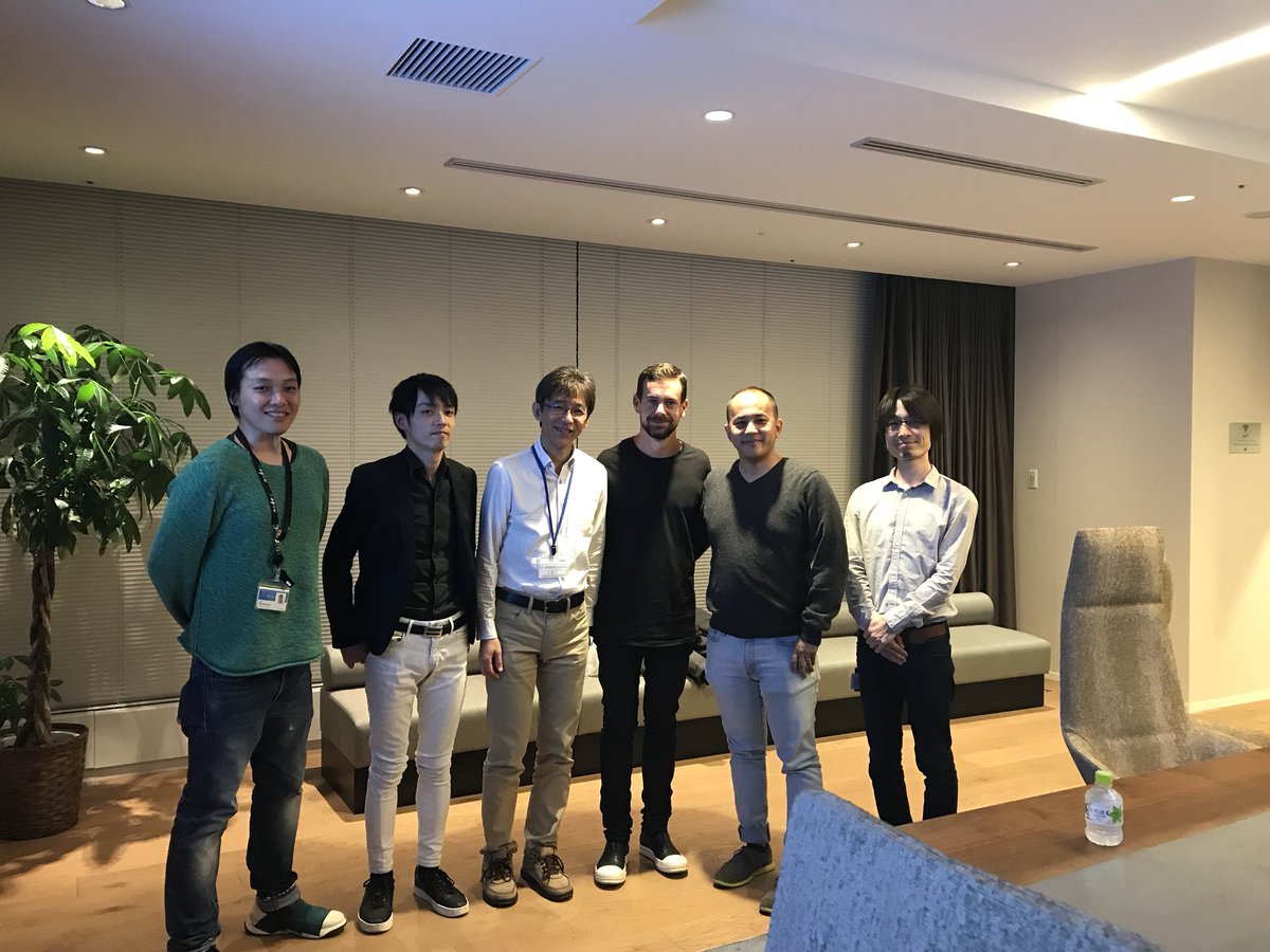 Had a great discussion with @Jack Dorsey on tech and dev in Japan, for Japan,  and out from Japan. TwitterのJack Dorsey氏と会える機会を得たので、日本の開発者やスタートアップについて話してきた。