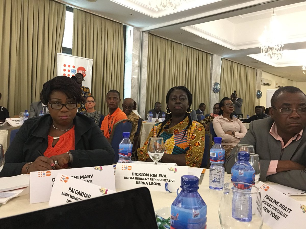 UNFPA_WCARO's tweet photo. .@UNFPA Executive Director @Atayeshe addresses Regional Mgt Team Meeting #RMT2017 via video conference, announces the launch of new branding strategy to accompany implementation of @UNFPA Strategic Plan 2018-2021 https://t.co/Axdhx3A0GO