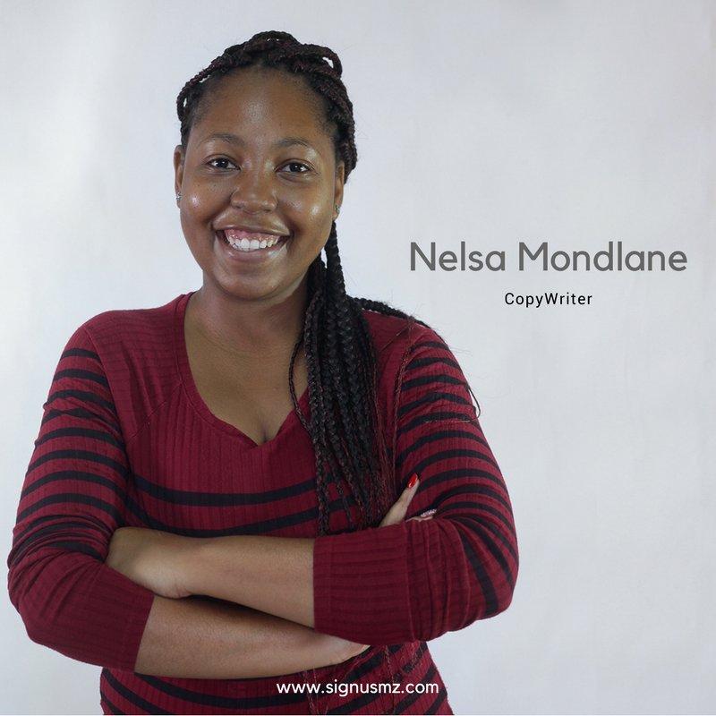 agesignus's tweet photo. Signus apresenta Nelsa Mondlane como nova CopyWriter da Agência. 
#agesignus #works #copywriter #socialmedia #branding https://t.co/2t1HpkAc4i