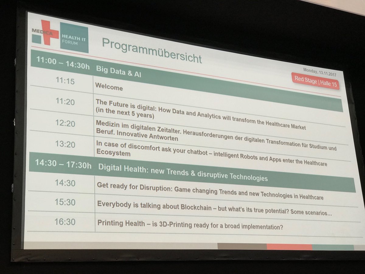ritztwit's tweet photo. Medica health it forum https://t.co/dKPH1hpcgk