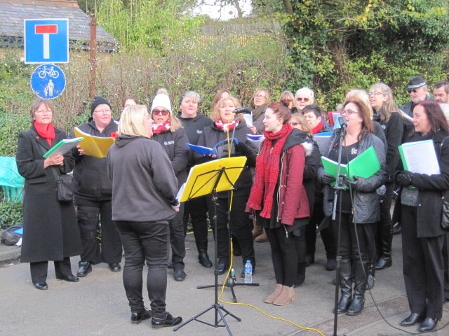 An emotional day for more than one of us. Glad we managed to sing. So honored to be asked to perform and such a privilege to be part of a very special event......Harlow Remembrance Service