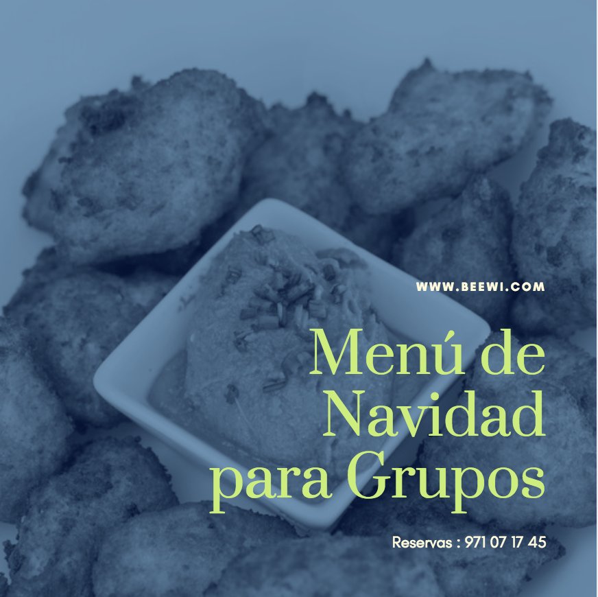 Infobeewi's tweet photo. No dejes para mañana lo que puedas reservar hoy 😜 La #Navidad llega a #BeewiBlue y te lo queremos poner fácil 😉 Aquí puedes consultar nuestro menú para grupos 👉 https://t.co/OIimmUqt2i https://t.co/Kae5N0J3Tf