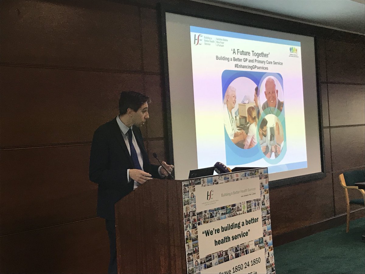 HSELive's tweet photo. “It will help inform and shape our future decisions in the area of primary care” @SimonHarrisTD at launch of report A Future Together. #EnhancingGPservices https://t.co/jPqwaQzdyB