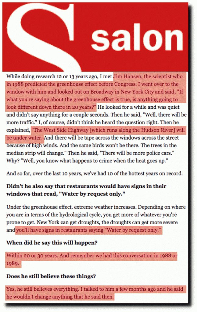 Tony__Heller's tweet photo. - @NASA 's top climate expert, James Hansen, predicted that by 2018 the Arctic would be ice-free, and Lower Manhattan would be underwater. Democrats call him a "climate prophet." Only six weeks left to go!
https://t.co/3qqWrWmdze https://t.co/vG9EpW1dBb