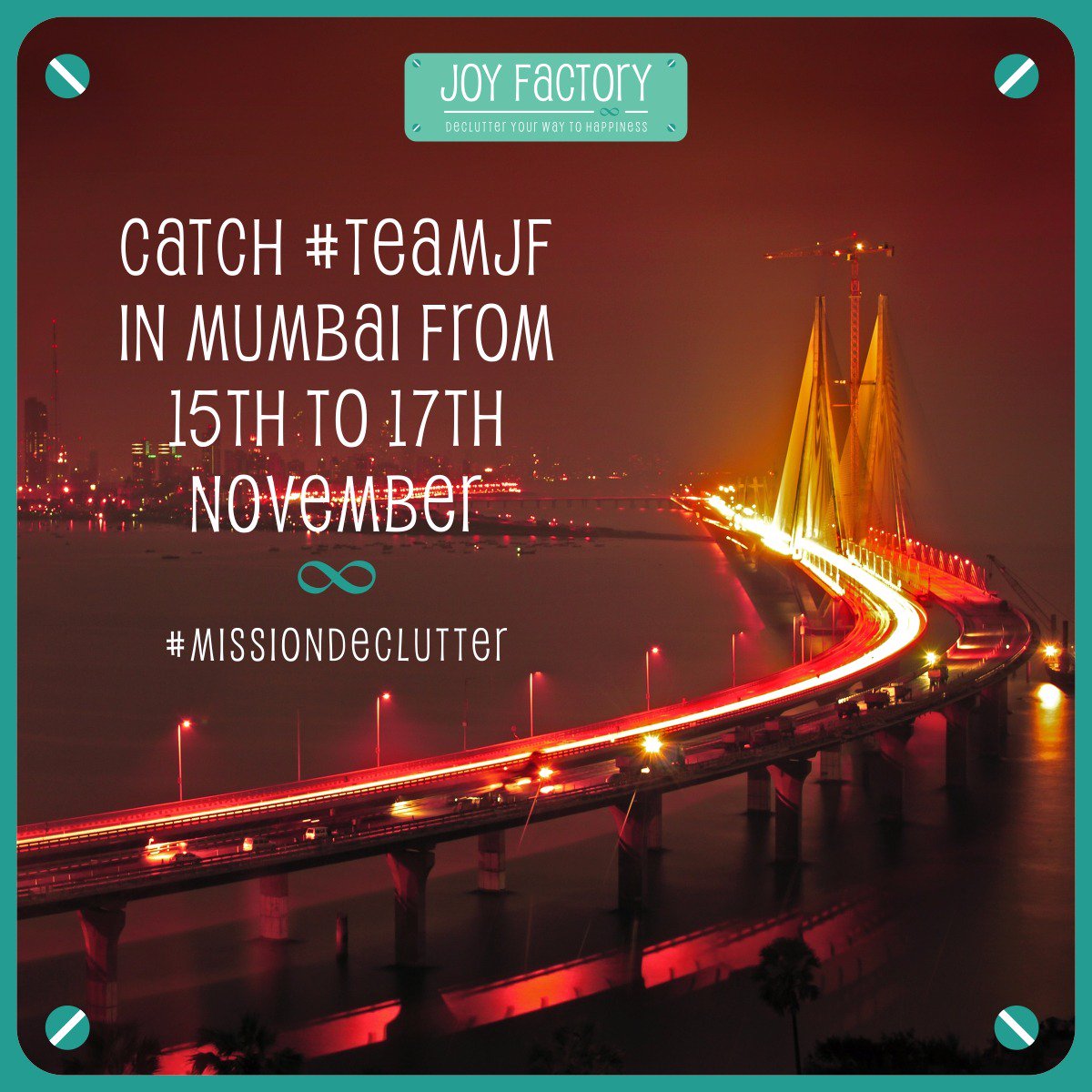 joyfactory_jf's tweet photo. Mumbai, its time to declutter! Call us to set up a consultation - 9818494612 / 9811661618 #JoyFactory #SparkJoy #JFinMumbai #MissionDeclutter #KonMari #KonMariMethod #MarieKondo #letsdeclutter #byebyeclutter #aceyourspace #theJFway https://t.co/Xc5JqvQJQ3