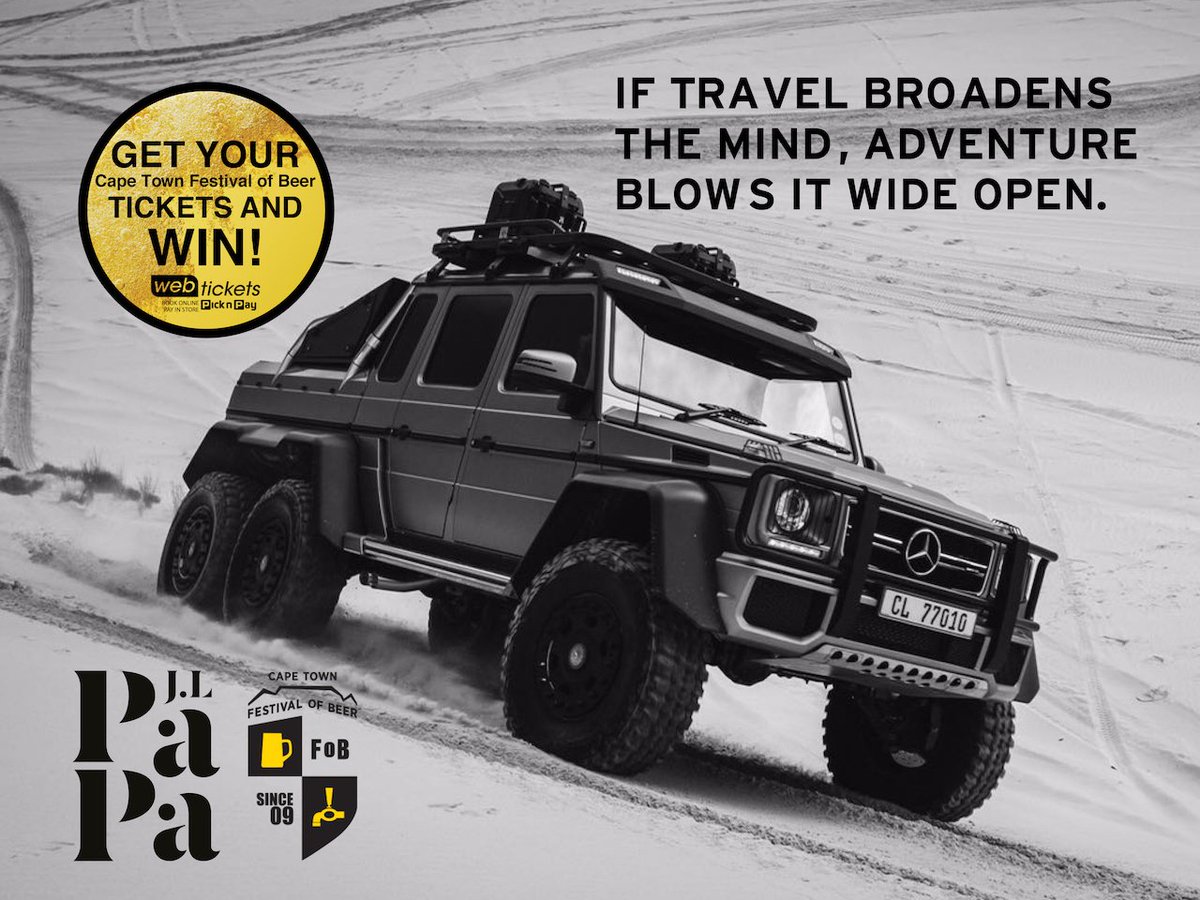 FestOfBeer's tweet photo. If you’re buying tickets to #CTFOB17 then read this first! You could win a unique experience in the incredible Mercedes-Benz AMG 6X6 with Just Like Papa! Details here https://t.co/UGyNgebKSD https://t.co/VMmm3cHn8n