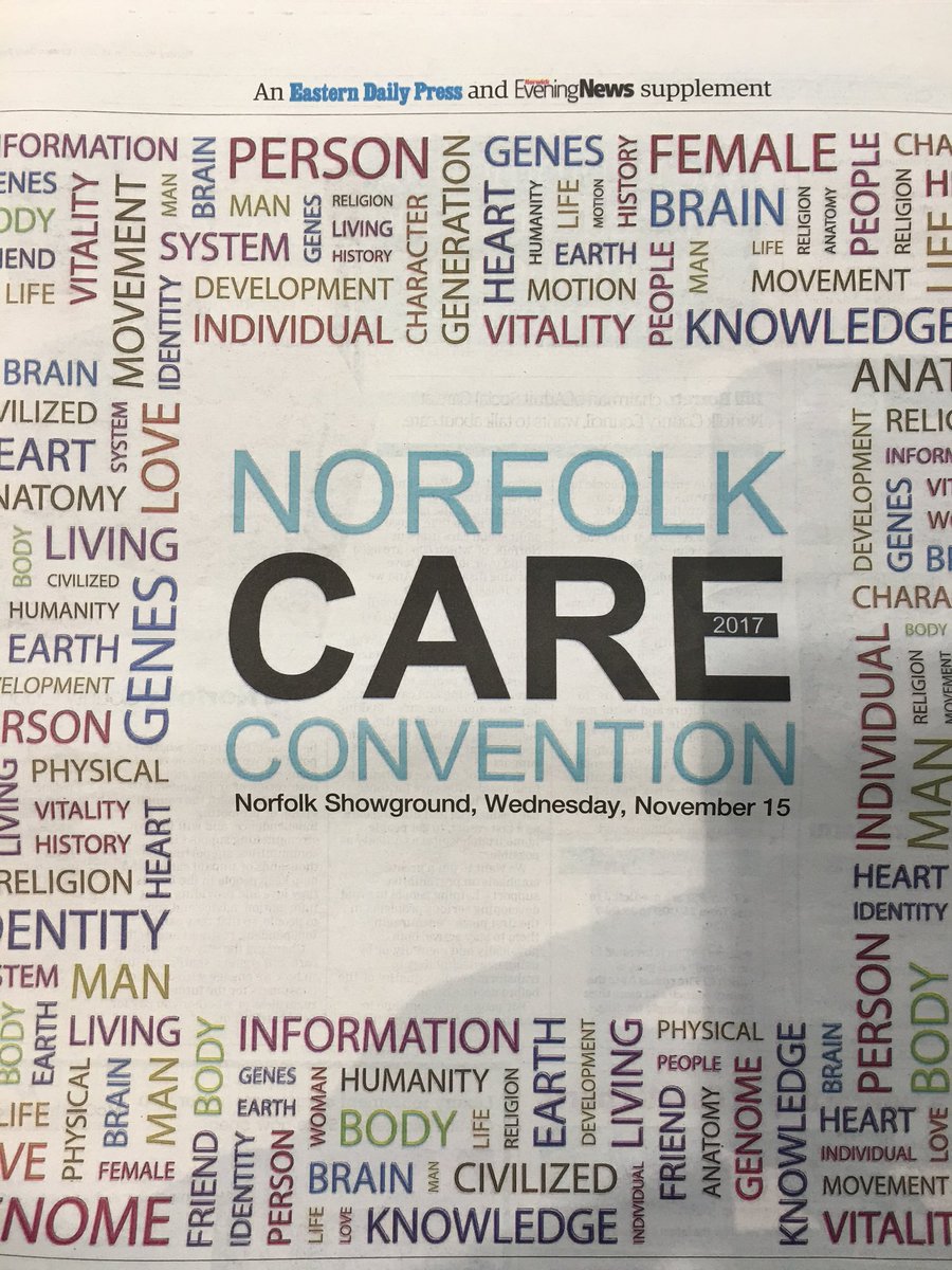 CareNorfolk's tweet photo. Fantastic Care Convention Supplement in today’s EDP.
@EDP24 @NorfolkASSD @NorfolkCC @BBCNorfolk https://t.co/rEwCYFFi2j