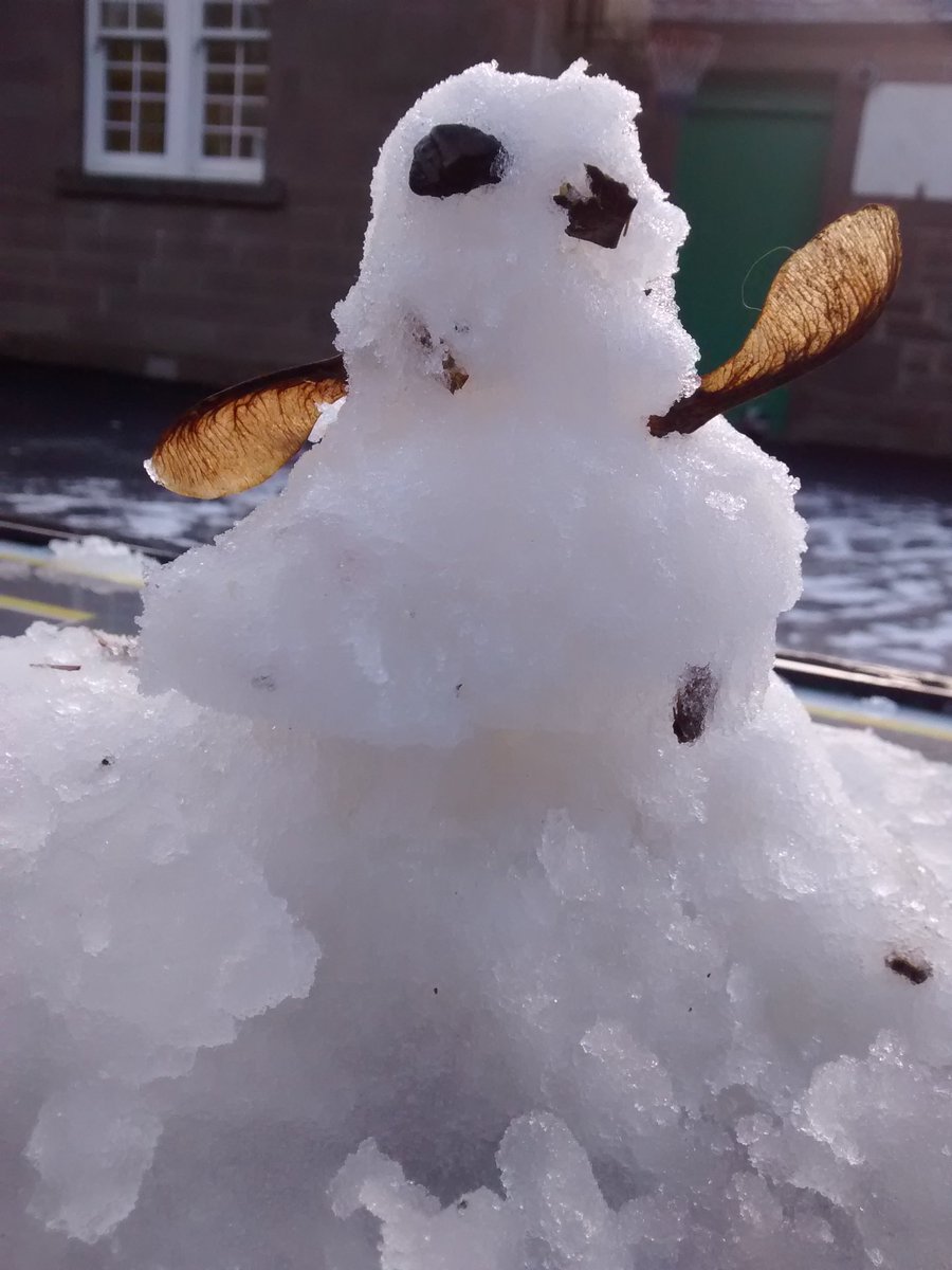 Lots of snow means snowman building today!!