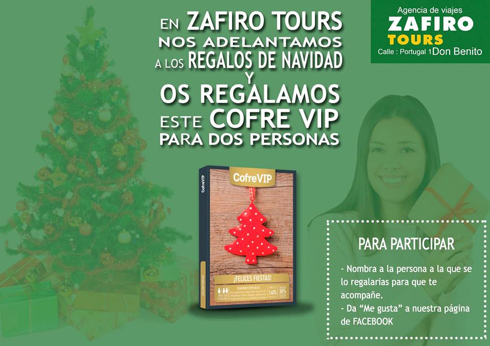 ComercioDB's tweet photo. En @zafirodonbenito se adelantan a los regalos de navidad y os regalan este cofre VIP para dos personas.
Participa en su Facebook ➡ https://t.co/fPP4pdg4kz
#Sorteo #DonBenito #Extremadura #Viaje #Viajar #gratis #Vacaciones #Invierno #Navidad #Regalo #CofreVip https://t.co/k0iPoyeyPz