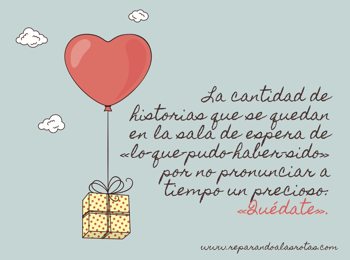 ReparandoAlas's tweet image. A veces hacemos tonterías. 
Como no mostrar nuestros sentimientos, por ejemplo. 
O peor aún: no hacerlo a tiempo.