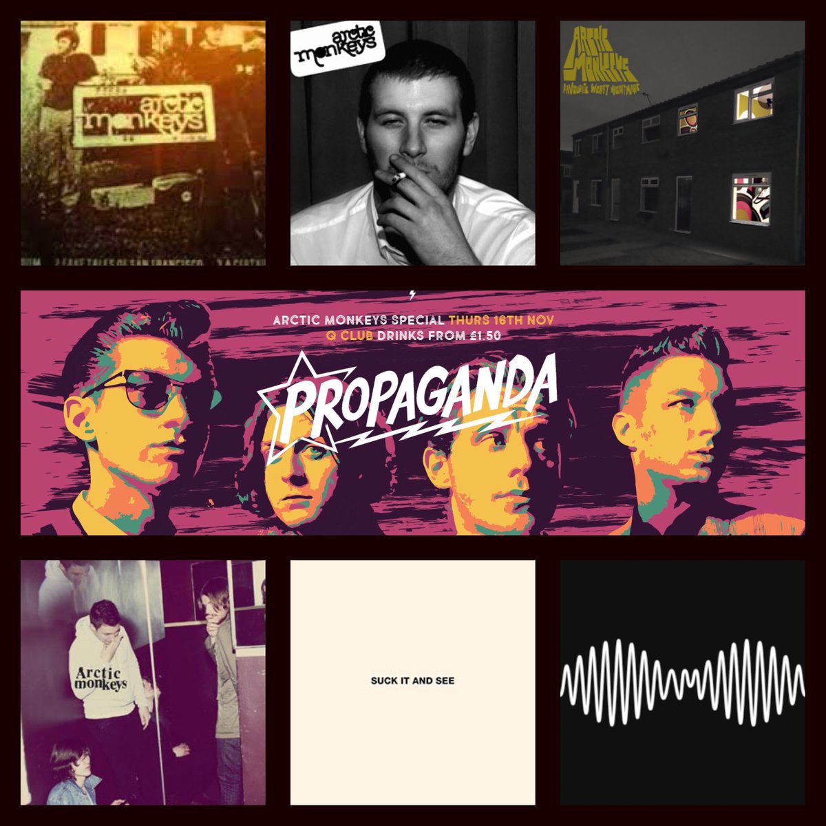 PropagandaRding's tweet photo. Get down to our Arctic Monkeys special this Thursday at @weareqclub 
GuestList: https://t.co/8za4oLPoAM https://t.co/jx2RU1upec
