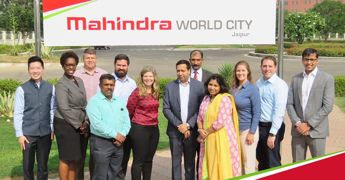 A group of young political leaders from the United States #ACYPL visited #India as part of an international exchange programme coordinated by #FICCI . We are happy to host the #delegation at Mahindra World City #Jaipur #ExchangeOfIdeas #EconomicCollaboration