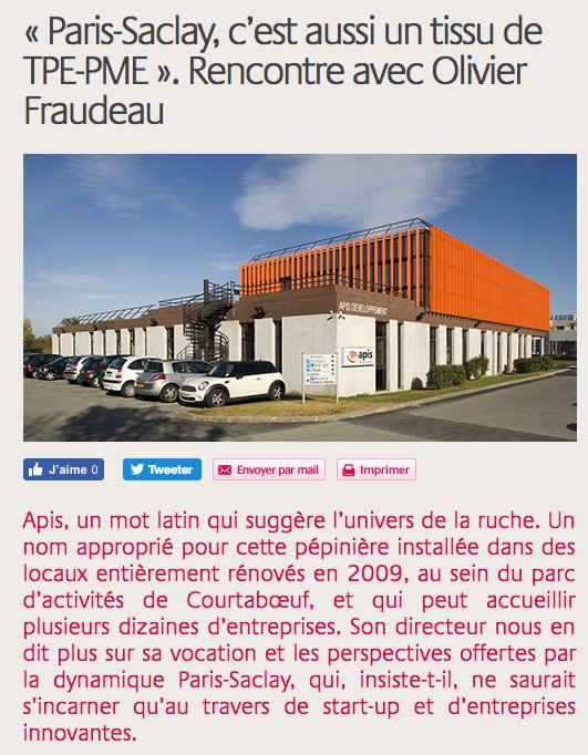 WIPSEntreprises's tweet photo. Entretien d’ @OFraudeau avec  @ParisSaclay - Le média- sur la dynamique entrepreneuriale locale : https://t.co/UjLvImT6Ax
@comParisSaclay https://t.co/uESKbzzYAM