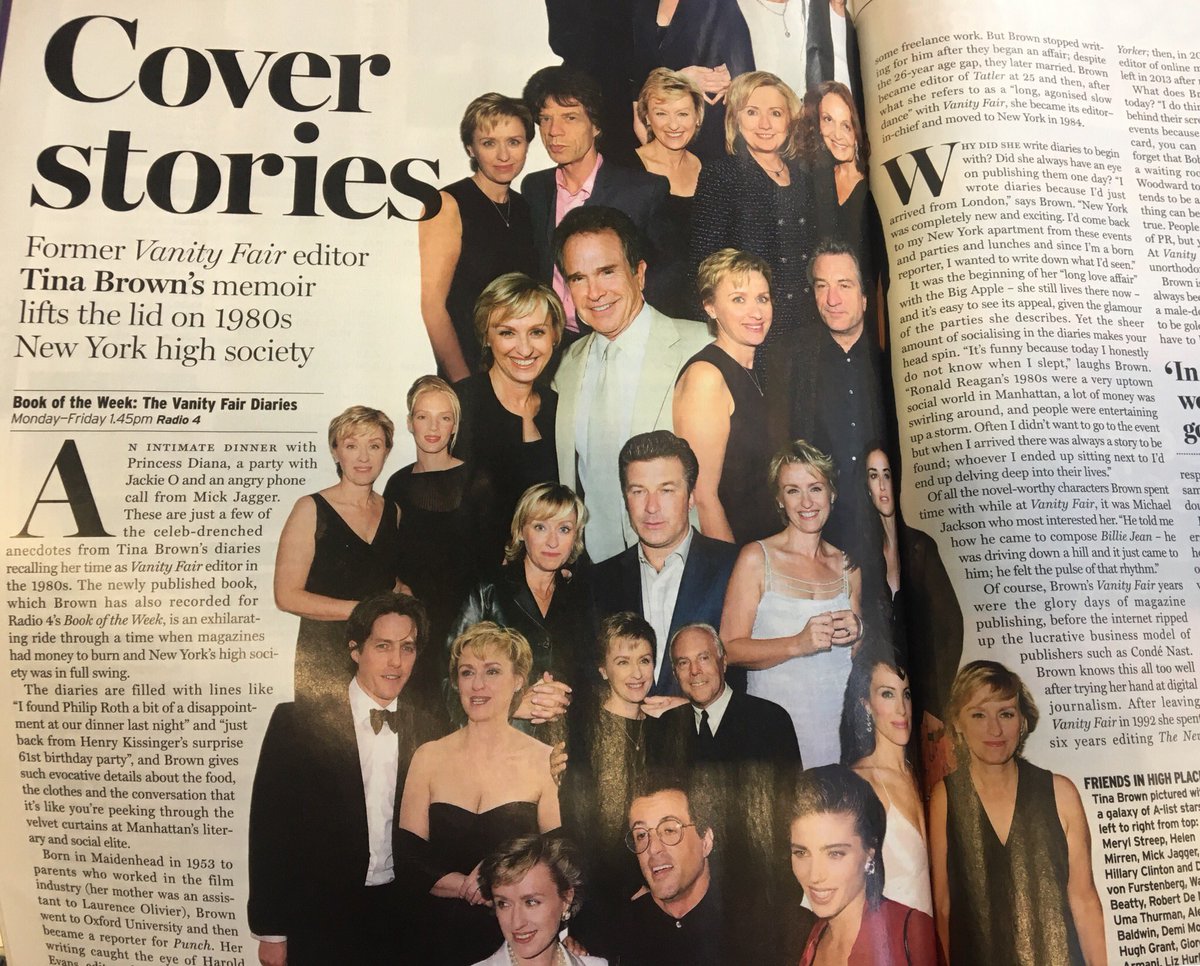 Kasia Delgado On Twitter It Was Like Entering A Fantasy World Talking To Tina Brown About Editing Vanity Fair In The 80s Her Diaries Are Incredibly Entertaining The Parties Oh The Parties