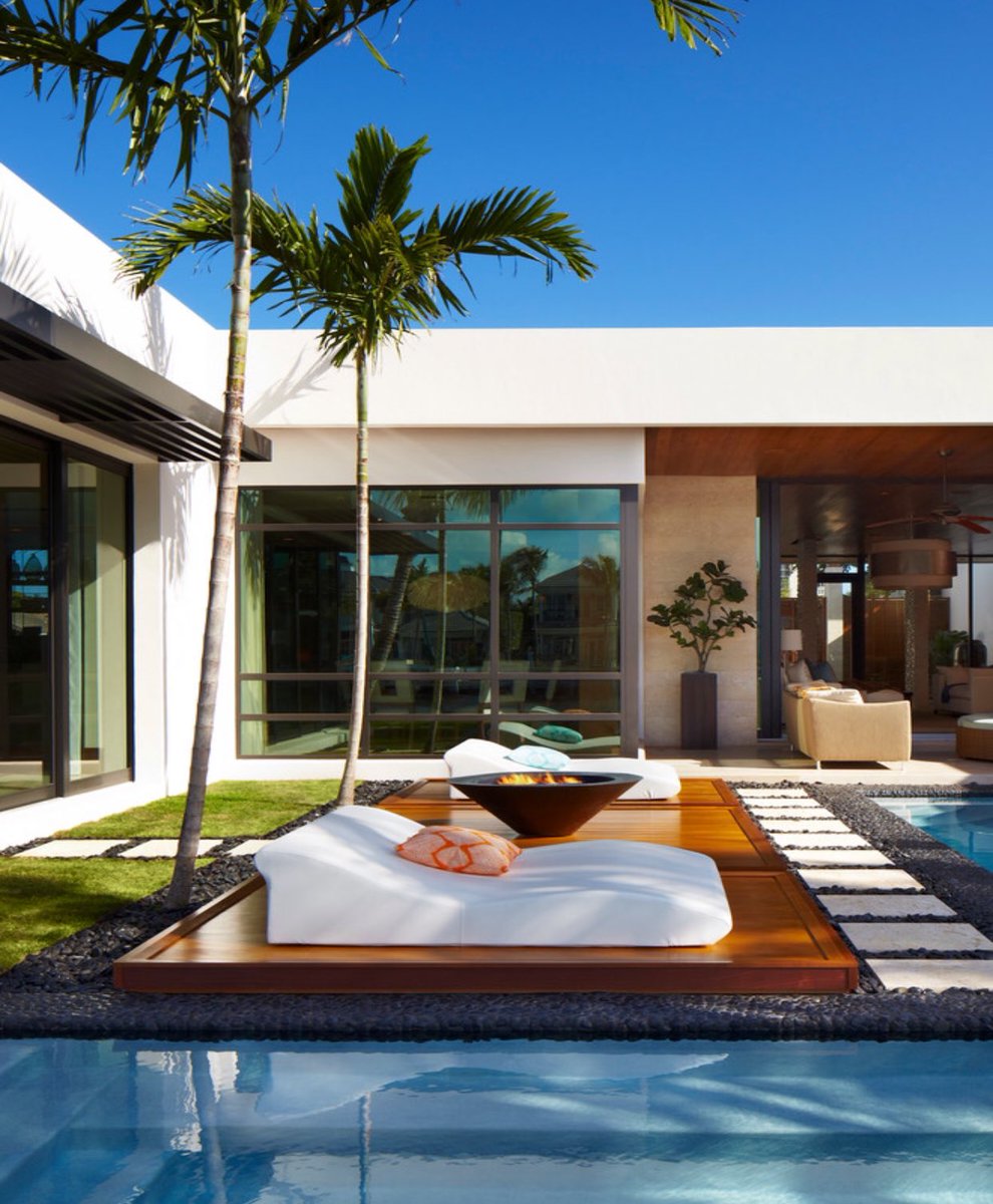 ديكور اليوم ! on Twitter "نموذج منزل من طابق واحد مع مسبح خارجي يقع