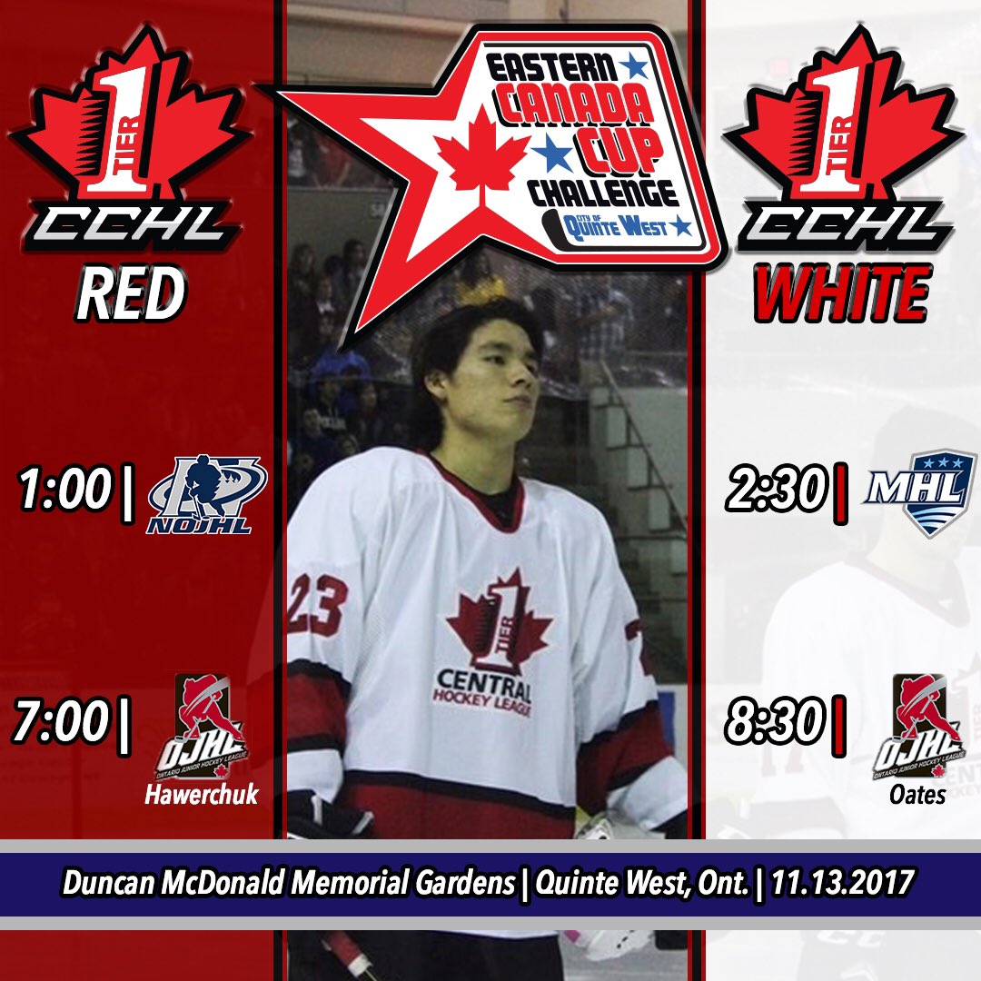 TheCCHL's tweet image. GAMEDAY | Both CCHL Red and CCHL White open their Eastern Canada Cup campaigns this afternoon. | #CCHL