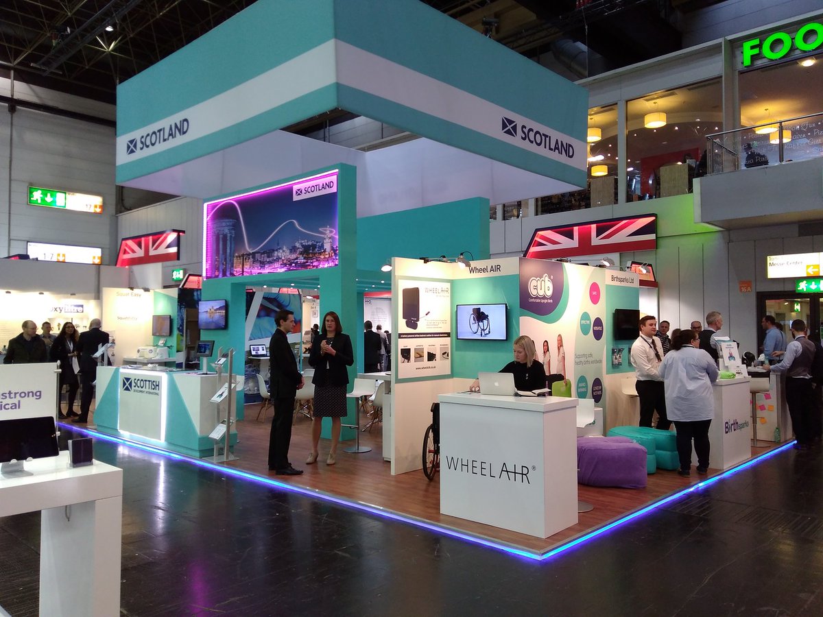McbrierLaura's tweet photo. Off to a great start - stand looks fab! #Medica2017  #ScotDevInt https://t.co/1RT7vYsYur
