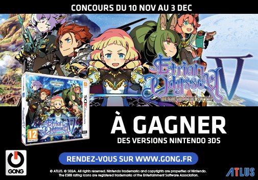 #CONCOURS #EtrianOdysseyV –– #VIDEOGAME #NINTENDO3DS - À GAGNER en ce moment @KochMediaFR - Participer - goo.gl/gBa9Qu