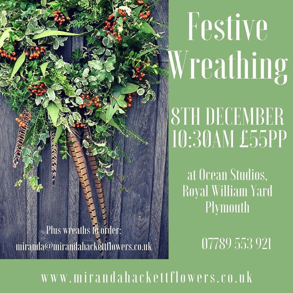 MirandaHackett's tweet image. Don't miss your chance to make your own festive wreath on 8th Dec in the incredibly inspiring event space @ocean_s… ift.tt/2yxRiiJ