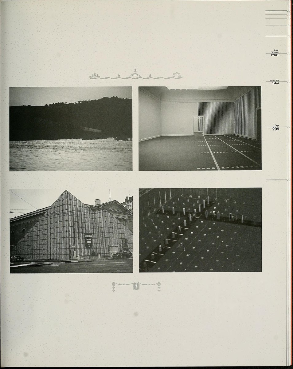monoskop's tweet photo. Tokyo's 1991 museum show only accessible by telephone, fax and modem, with works by Laurie Anderson, J.G. Ballard, John Cage, Merce Cunningham, Félix Guattari, Derek Jarman, Ryuichi Sakamoto, &amp;c https://t.co/d6bn6PznSg https://t.co/zJrta4igt7