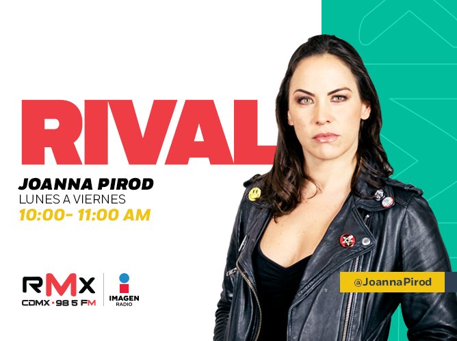 RMXradio's tweet photo. 👌 #ALAIRE #RivalRMX con @JoannaPirod  por 98.5 FM o en línea:  https://t.co/P5uwHGMZmi https://t.co/YKMBJP4IvO