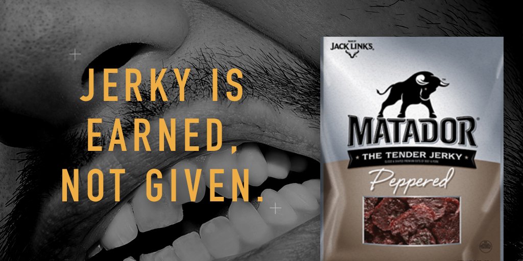You did something today that was tough. And for that, you deserve some #Matador jerky. Find it by the chip aisle. #ChargeForward matadorsnacks.com