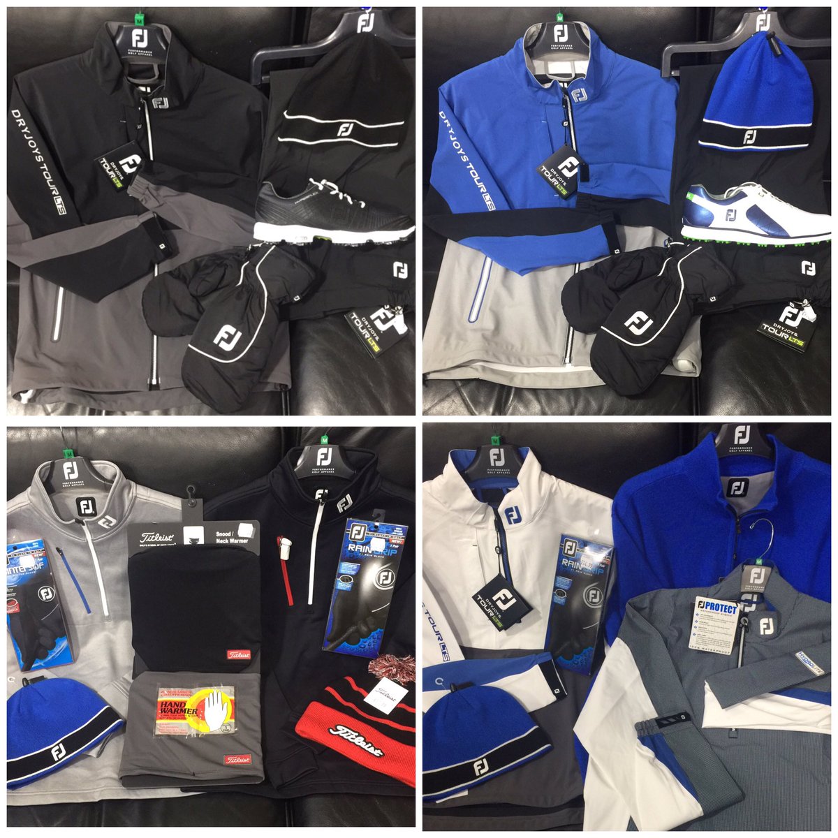 ClarkesGolf's tweet photo. *AUTUNM/WINTER 2017* @FootJoyEurope ranges proving a hit @ClarkesGolf. We have all the garments to stay 100 % dry and warm this winter season. Please RT!!
#footjoy #hydrolite #dryjoystourlts #waterproofs #winter #staywarm #layering #golf #clarkesgolf #raingrip #wintersof https://t.co/k2XZ6aqEjp