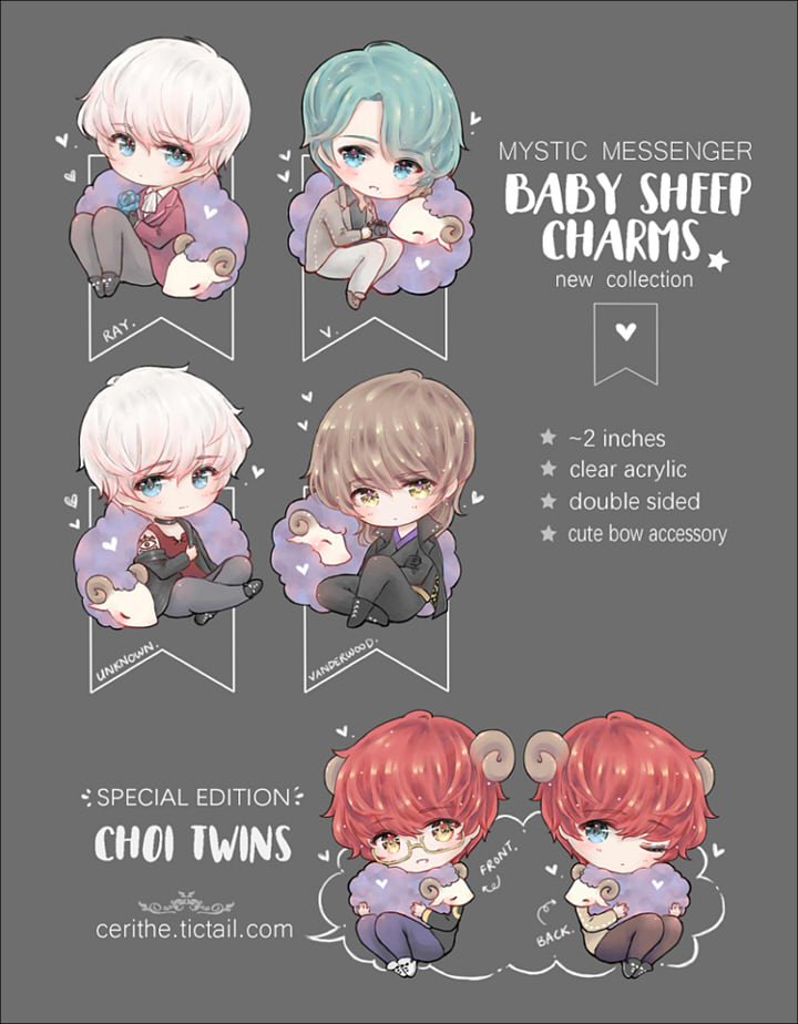 cerithe's tweet photo. Preorders are OPEN for my Mystic Messenger ~Baby Sheep~ Charms - NEW COLLECTION ☆
✨ https://t.co/aVs1wTPP4G ✨

GIVEAWAY: Retweet for chance to win a charm for free! ♥️Ends Dec. 10.
#MysticMessenger #수상한메신저 #ミスティックメッセンジャー https://t.co/dUeTAEotxP