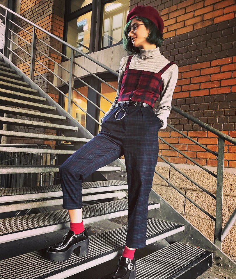 lookbook's tweet photo. "It’s a plad fantasy !" by Kam: https://t.co/88LuRtTseJ #ootd https://t.co/67BplVu2rM