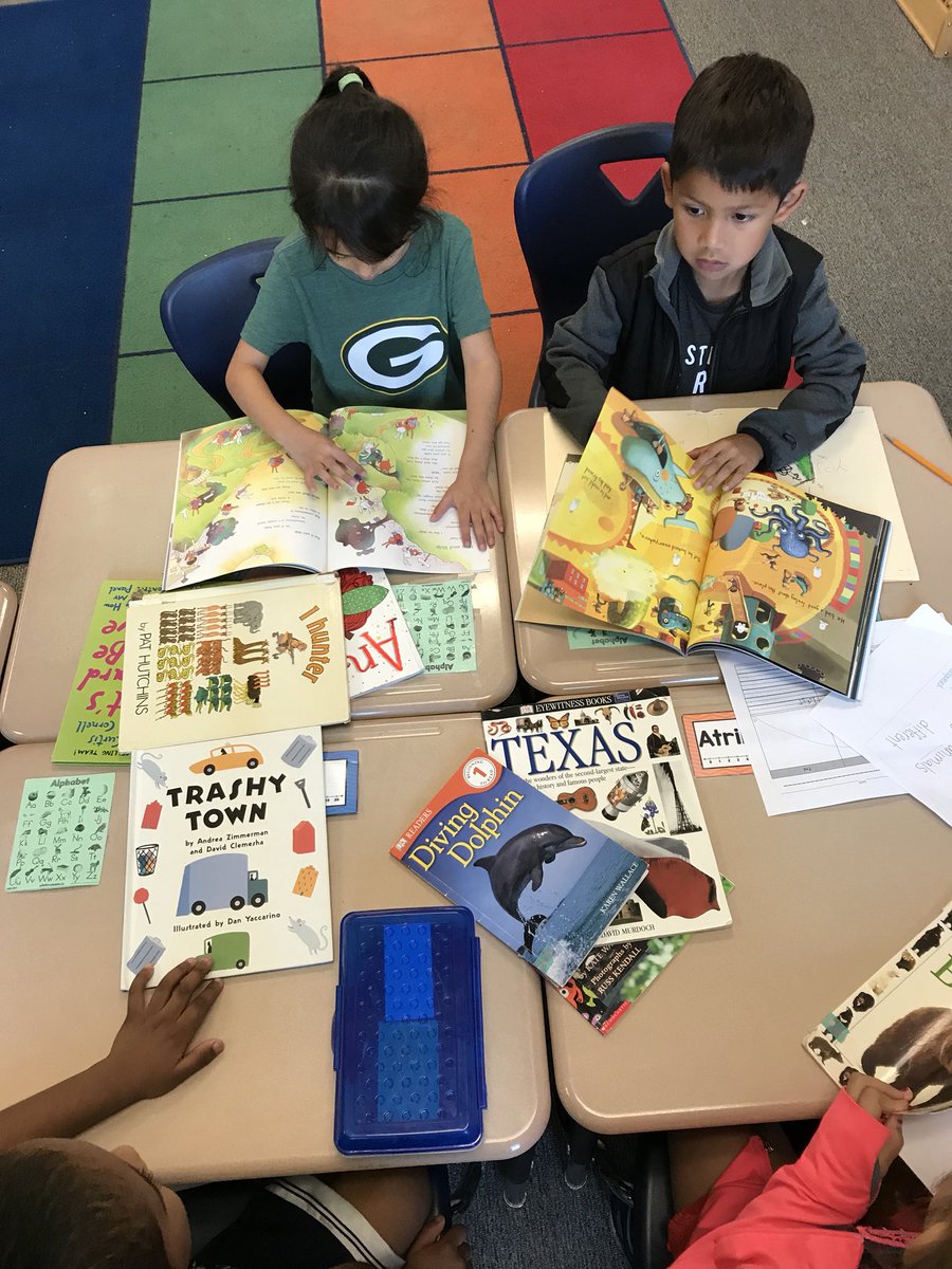 Today we are sorting fiction and non-fiction books. We are great at telling the difference between them! <a href="/MeadowWoodSBISD/">Meadow Wood Elem.</a>
