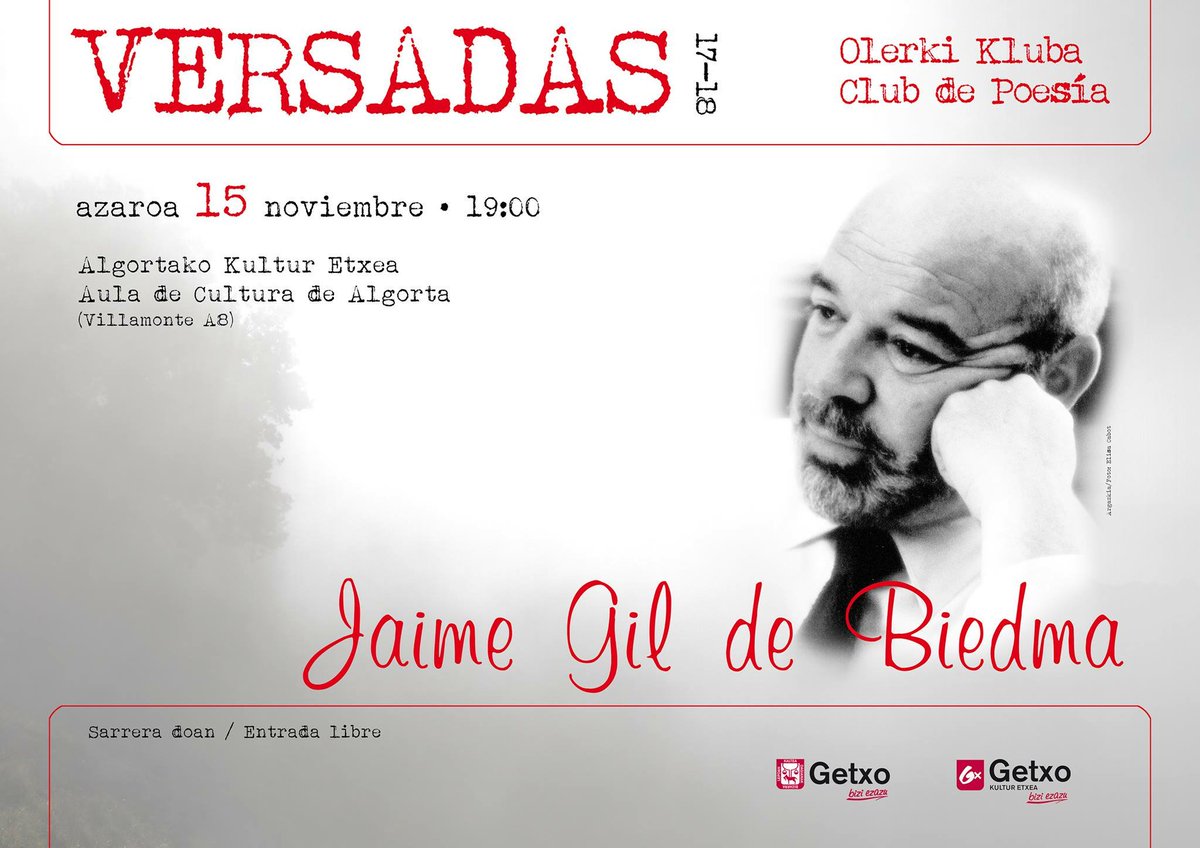 fridaua's tweet photo. El miercoles en Algorta, con la piesia de Jaime Gil de Biedma. https://t.co/DJSm9X3RH6