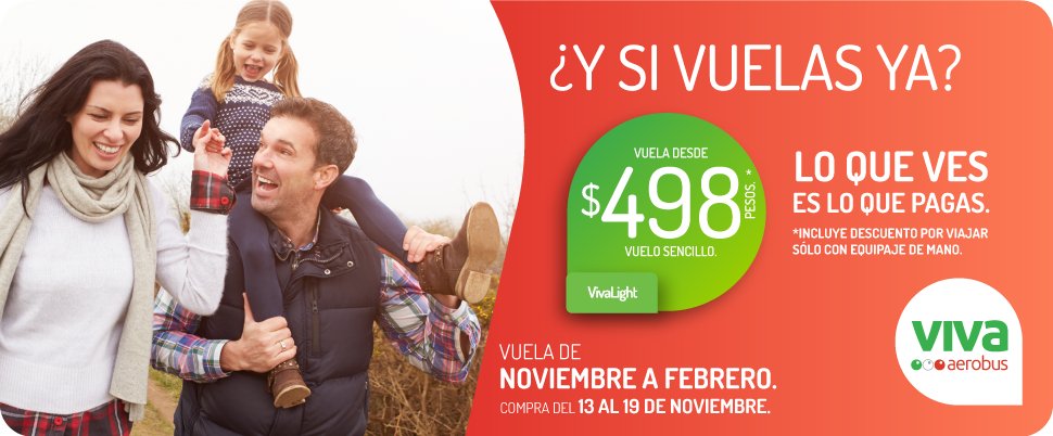 VivaAerobus's tweet photo. Vuélate el lunes preparando tus vacaciones ✈️
 
Visita 👉 https://t.co/NVr0xKH8Kf y reserva tu viaje en modalidad #VivaLight desde $498 pesos vuelo sencillo. https://t.co/SRAC4NHl3L