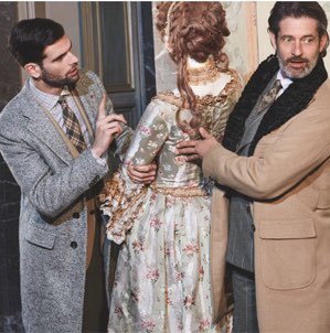 Camel is a signature color for fall. <a href="/isaianapoli/">Isaia Napoli</a> pairs it up with grey brilliantly. #mensfashion