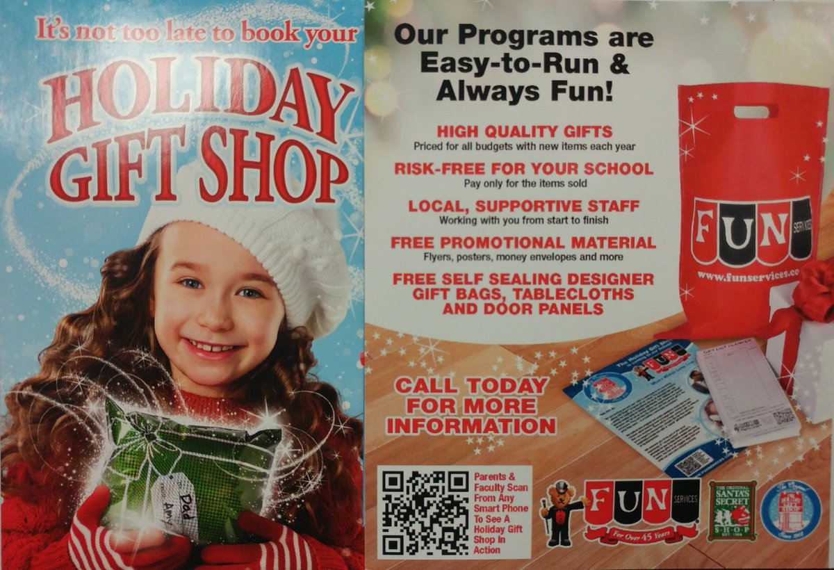 FunSuperSchools's tweet photo. Let’s set up a 15 Minutes of Fun to learn everything about hosting your own Holiday Gift Shop. Contact us &amp; we will come to you 1-800-333-2434 info@funservices.com https://t.co/2ghRwxQonw https://t.co/n0HXcUf6fG